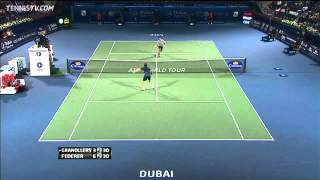 Federer Hits Dubai Hot Shot