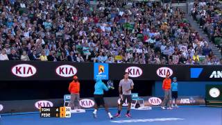 Federer Amazing Backhand – Australian Open 2013