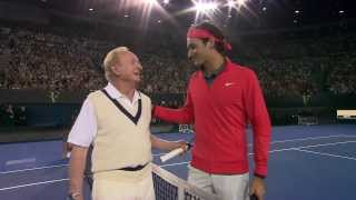 Federer  Laver – A Legendary Warm-Up