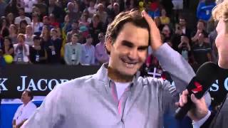 Roger Federer Muscle Talk – Australian Open 2013