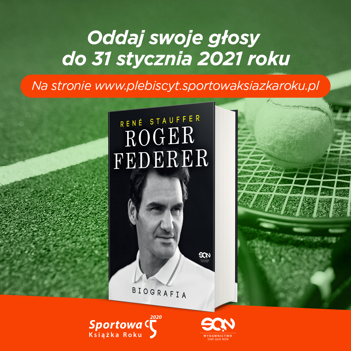 Książka „Roger Federer. Biografia” nominowana w plebiscycie na Sportową Książkę Roku!
