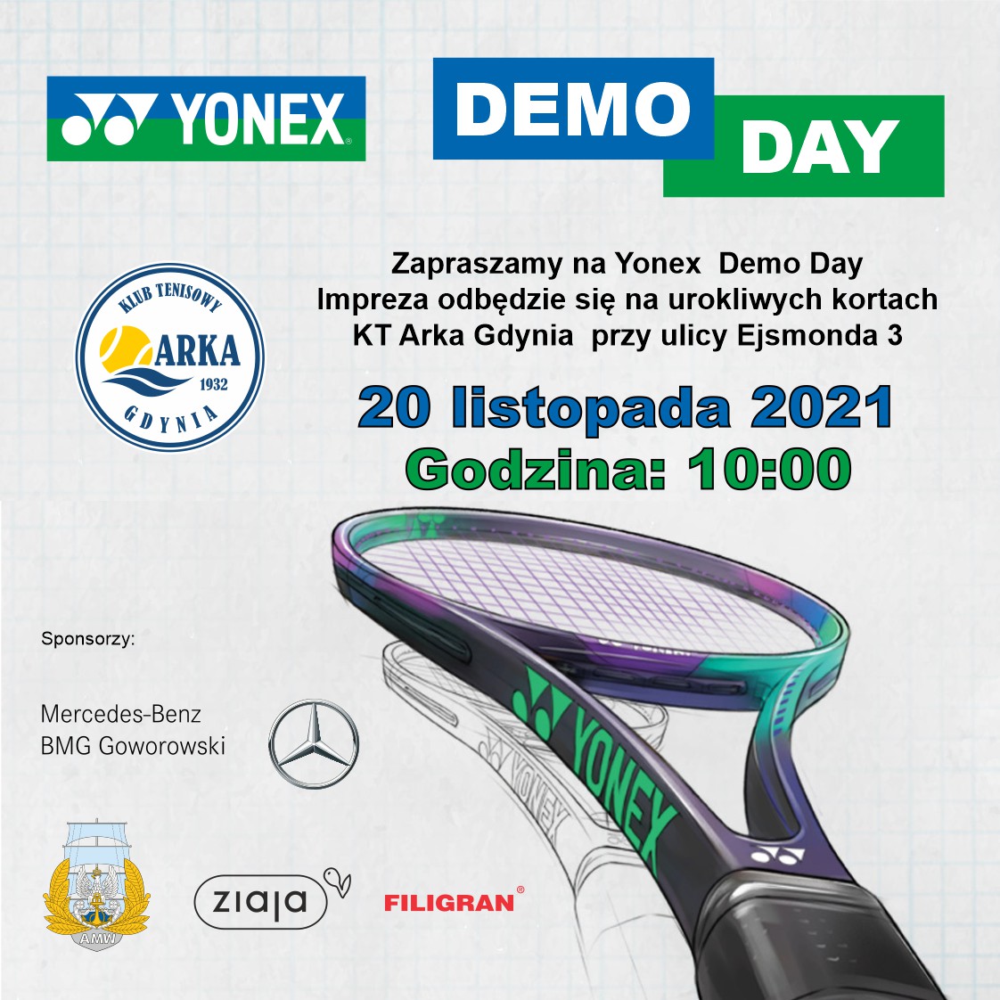 Przetestuj rakiety Hurkacza. Zapraszamy na Yonex Demo Day!