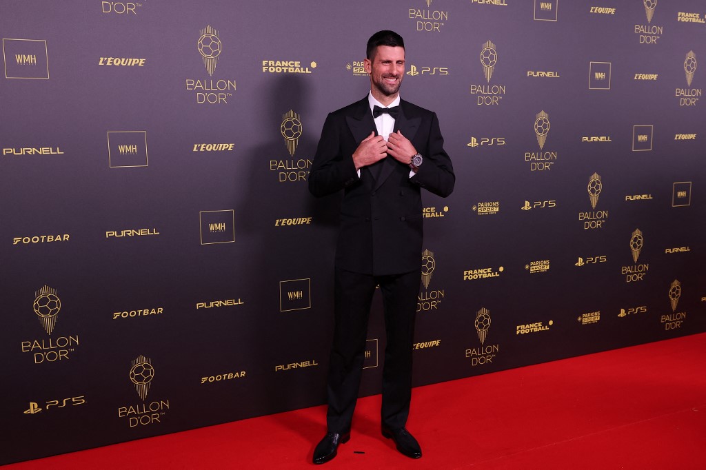 Novak Dżoković gościem specjalnym na gali Złotej Piłki