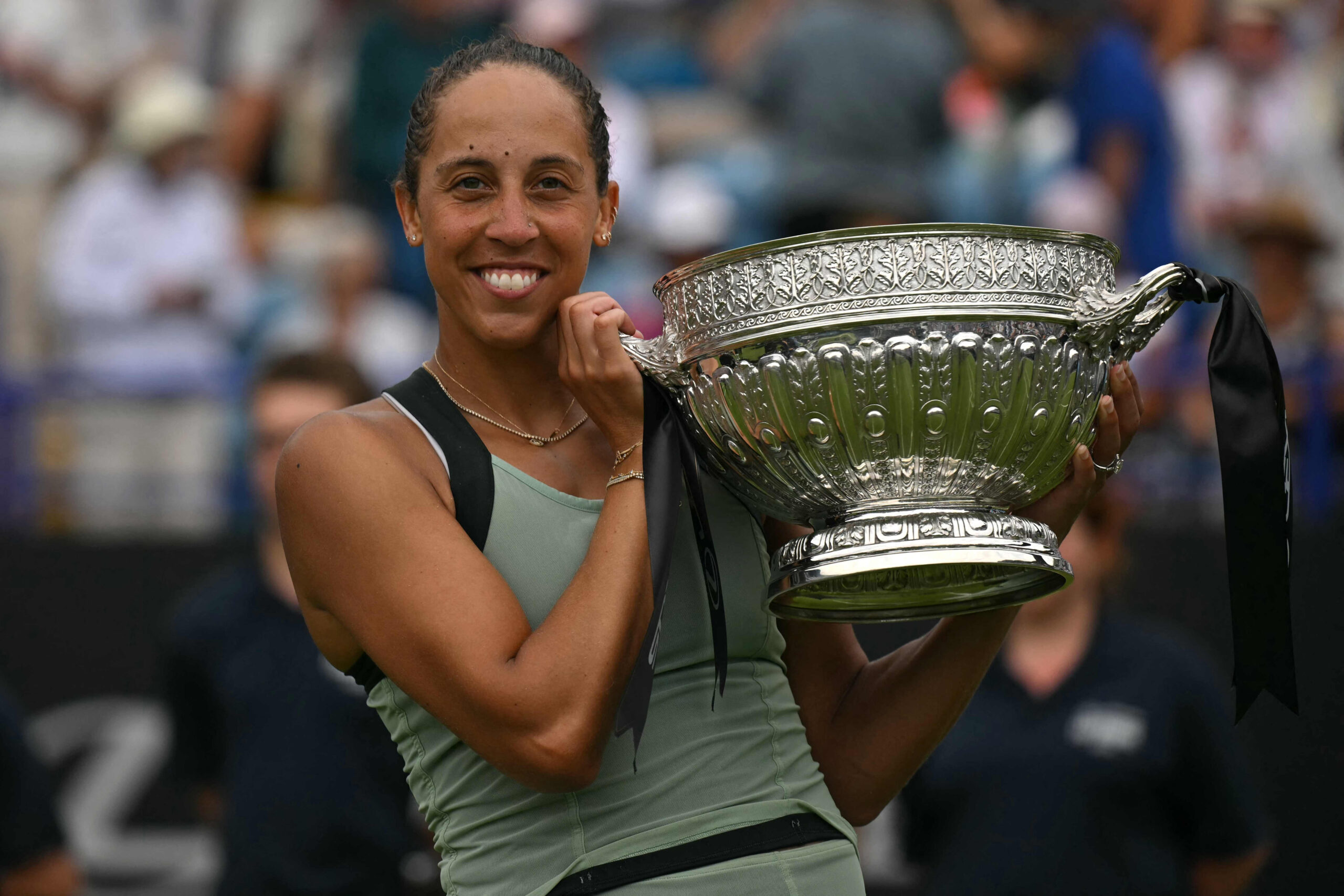 Eastbourne. Hat-trick Madison Keys