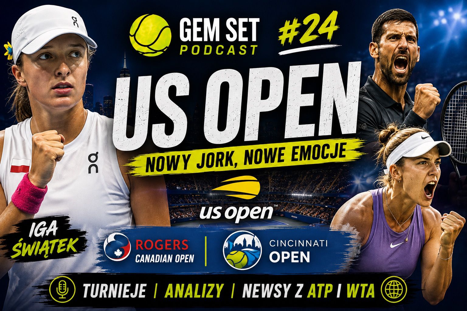 Gem Set Podcast #24. US Open, Iga Świątek, Canadian...